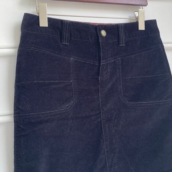 Athleta Velvet Cotton Mini Skirt With Drawstring And Pockets Black 6 - Picture 3 of 15